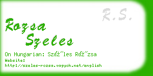 rozsa szeles business card